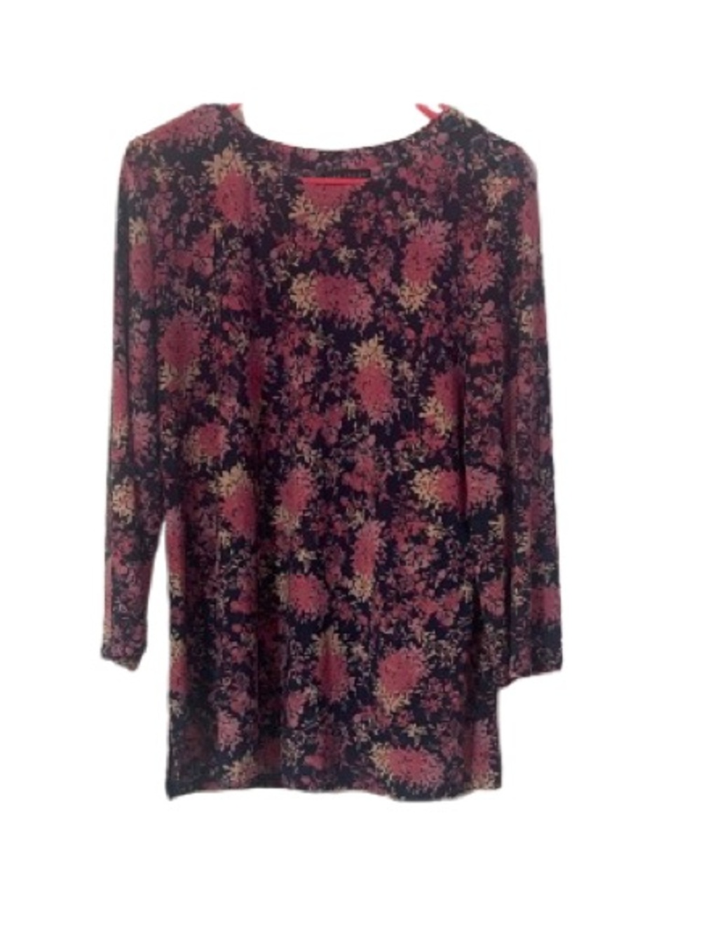 Napa Valley Tunic Top Floral Vintagecore Print Long Sleeve- Size Large